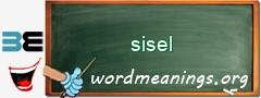 WordMeaning blackboard for sisel